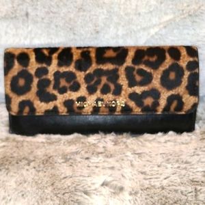 Michael Kors Cheetah Calf Hair Wallet